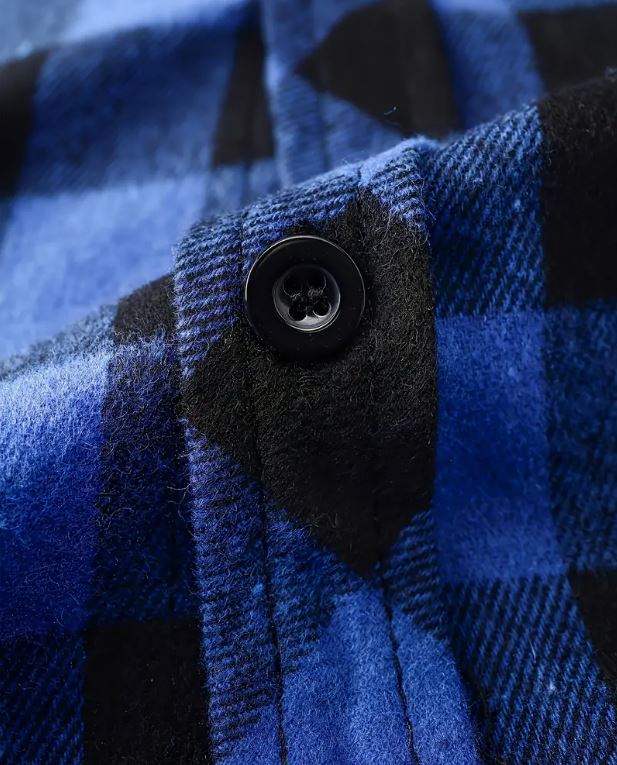 Fashionable Design Men's Plaid Pattern Hooded Long Sleeve Button Up Shirt - Little Tokyo SA