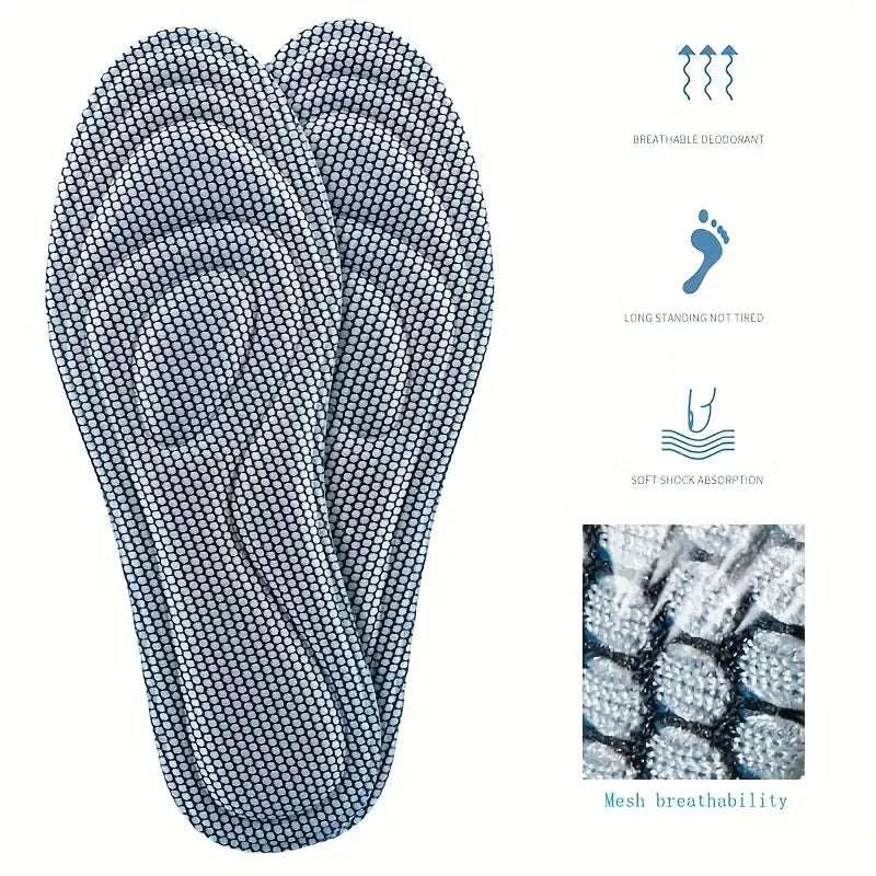 1 Pair Ultra-Comfort 5D Memory Foam Orthopedic Insoles for Men and Women