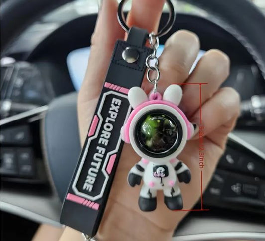 Flying Star Rabbit Astronaut Keychain - Little Tokyo SA