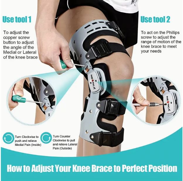 NEENCA Unloading ROM Knee Pads, Hard Shell Adjustable Recovery Brace - Little Tokyo SA