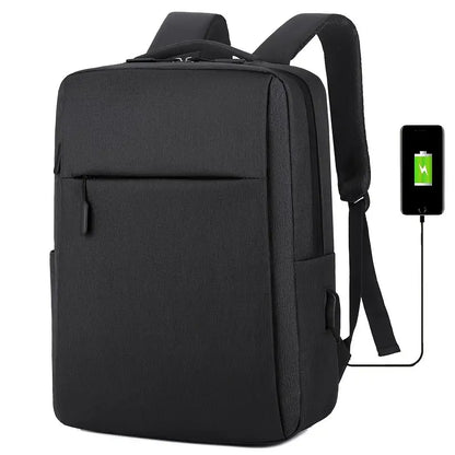 1pc Black Laptop Bag - Lightweight, Versatile Business Backpack with Adjustable Strap - Little Tokyo SA