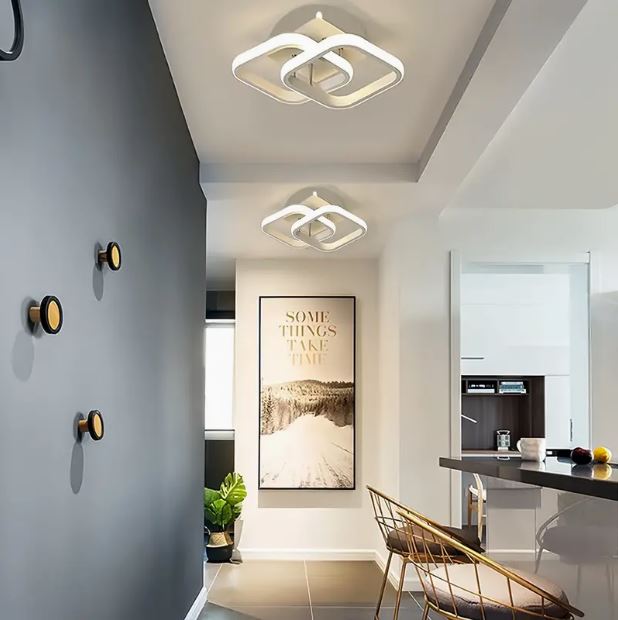 White Square Modern Corridor Led Light Fixture - Little Tokyo SA