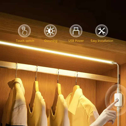 1M 5v USB Powered COB LED Strip Light with Touch Control