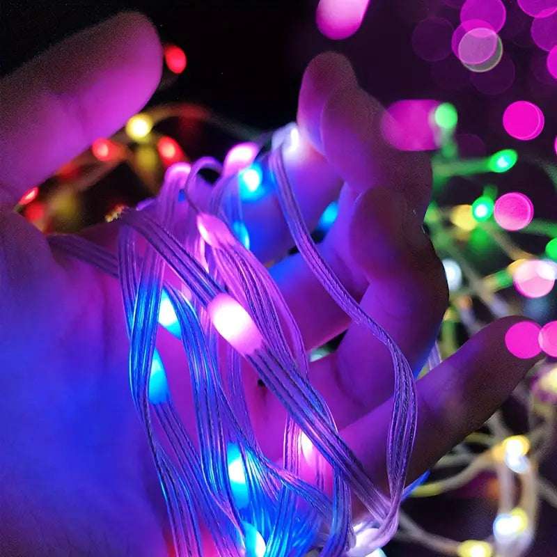 20Meter Color-Changing RGB LED Lights with Remote & App Control - USB Powered, Perfect for Holidays & Weddings