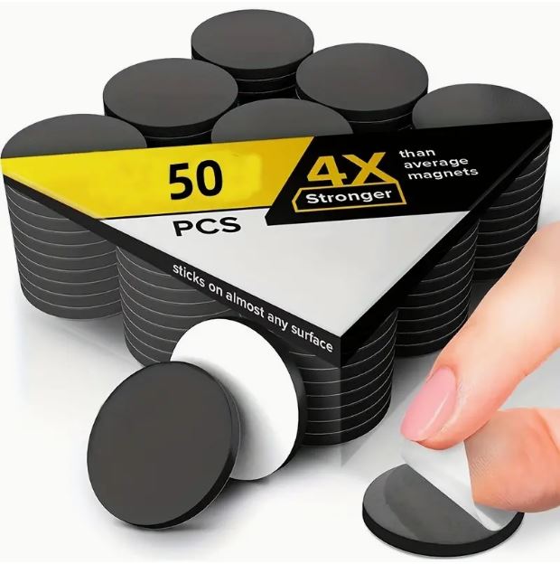 Magneet Sticker Rond Rood 50pcs Round Magnet Stickers Strong Self-adhesive