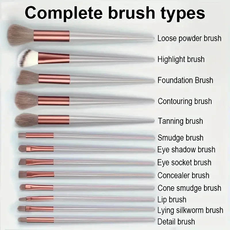 13-Pc Luxurious Soft Makeup Brush Set - Little Tokyo SA