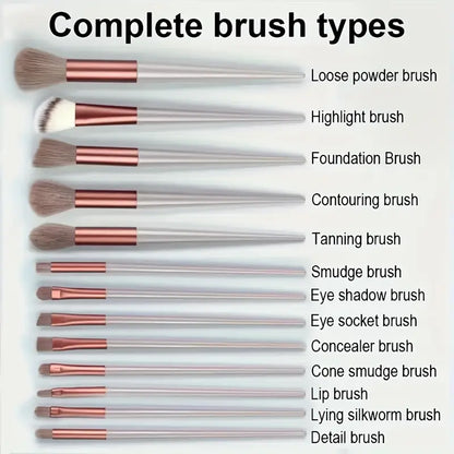 13-Pc Luxurious Soft Makeup Brush Set - Little Tokyo SA