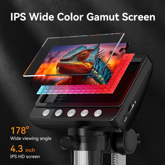 INSKAM 10.92cm HD IPS Digital Microscope with 50-1000X Zoom - Little Tokyo SA