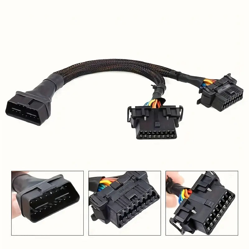16-Pin OBD II Splitter Extension Cable - Little Tokyo SA