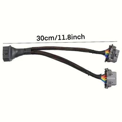 16-Pin OBD II Splitter Extension Cable - Little Tokyo SA