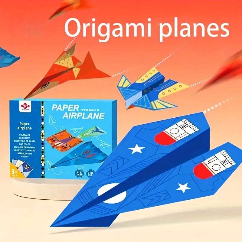 16 Styles 32 Sheets of Colorful Paper Origami Paper Airplanes