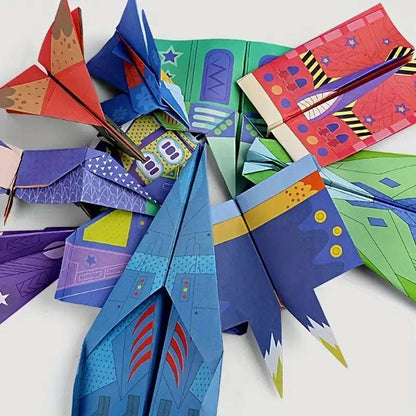 16 Styles 32 Sheets of Colorful Paper Origami Paper Airplanes