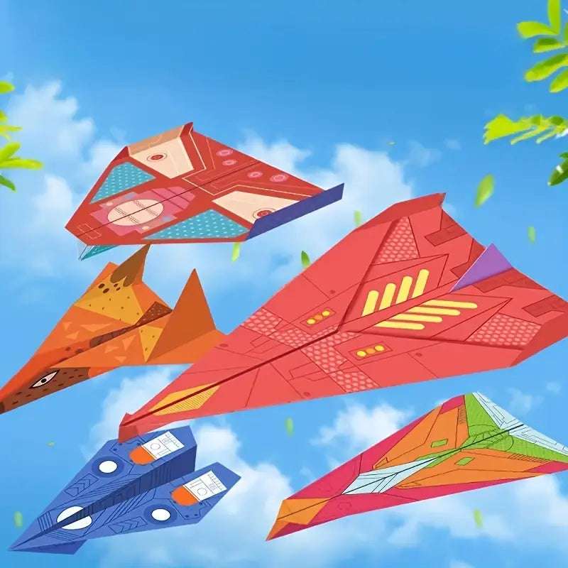 16 Styles 32 Sheets of Colorful Paper Origami Paper Airplanes