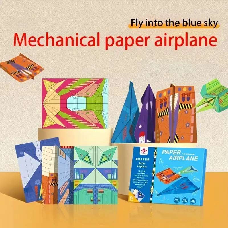 16 Styles 32 Sheets of Colorful Paper Origami Paper Airplanes