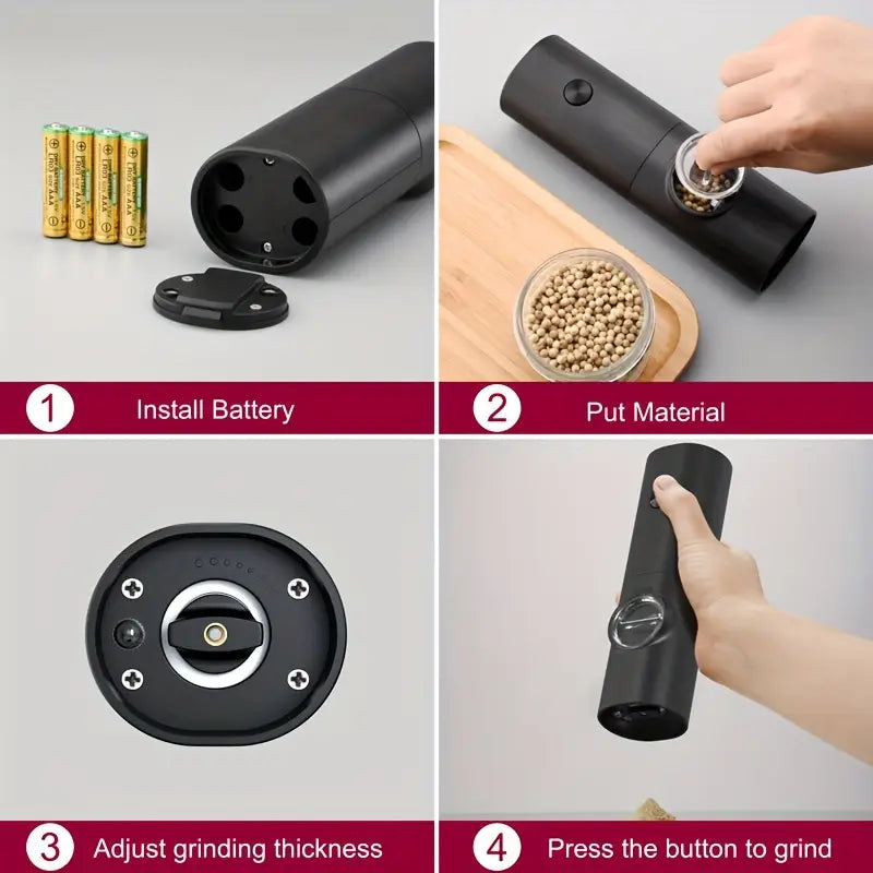 2pcs Electric Pepper Grinder or Salt Mill Set - Little Tokyo SA