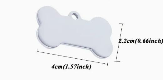 1pc Bone Pet Supplies Dog ID Card Bone Metal Pet Tag - Little Tokyo SA