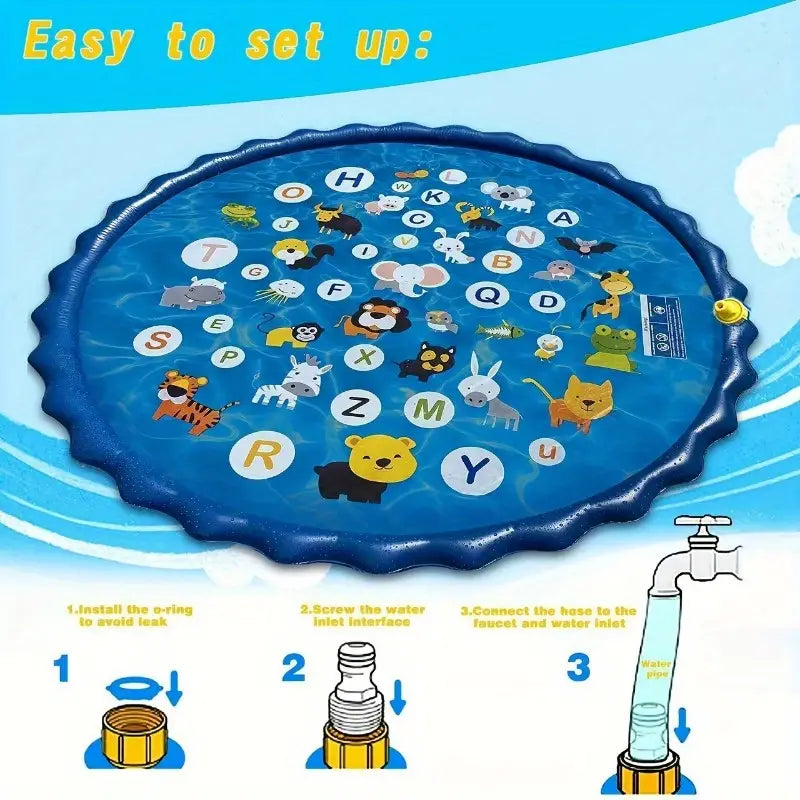 Creative A To Z Letter Print Splash Pad For Babies And Toddlers - Little Tokyo SA