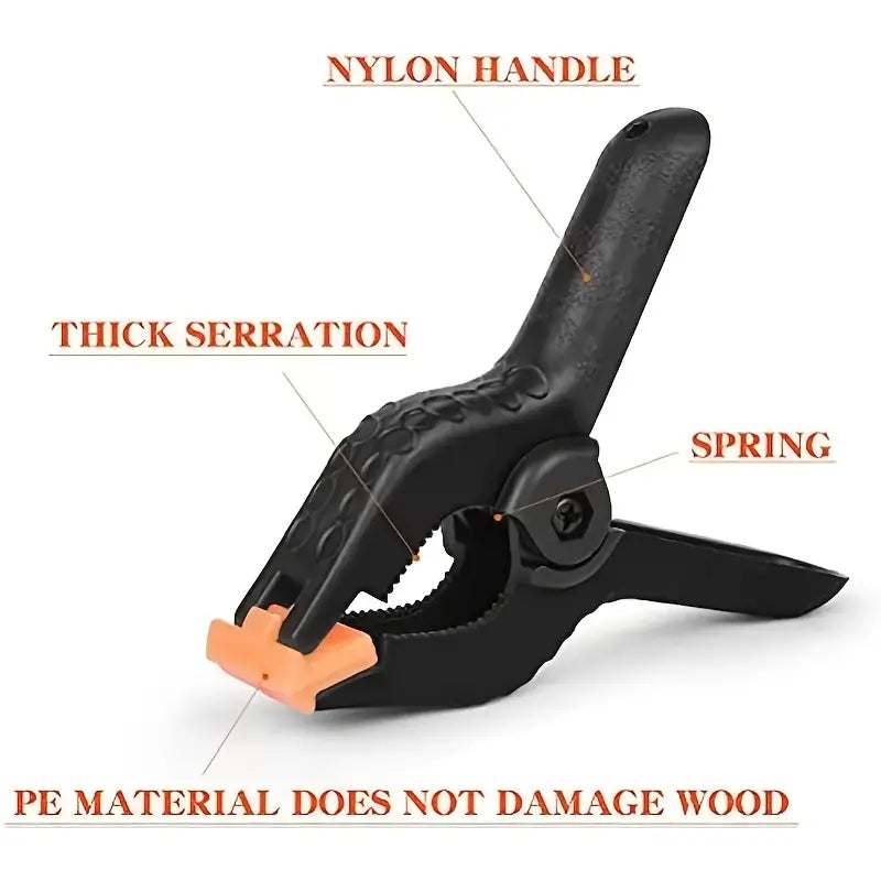 2pcs 10.16cm Plastic Nylon Spring Clamps for DIY Woodworking - Little Tokyo SA
