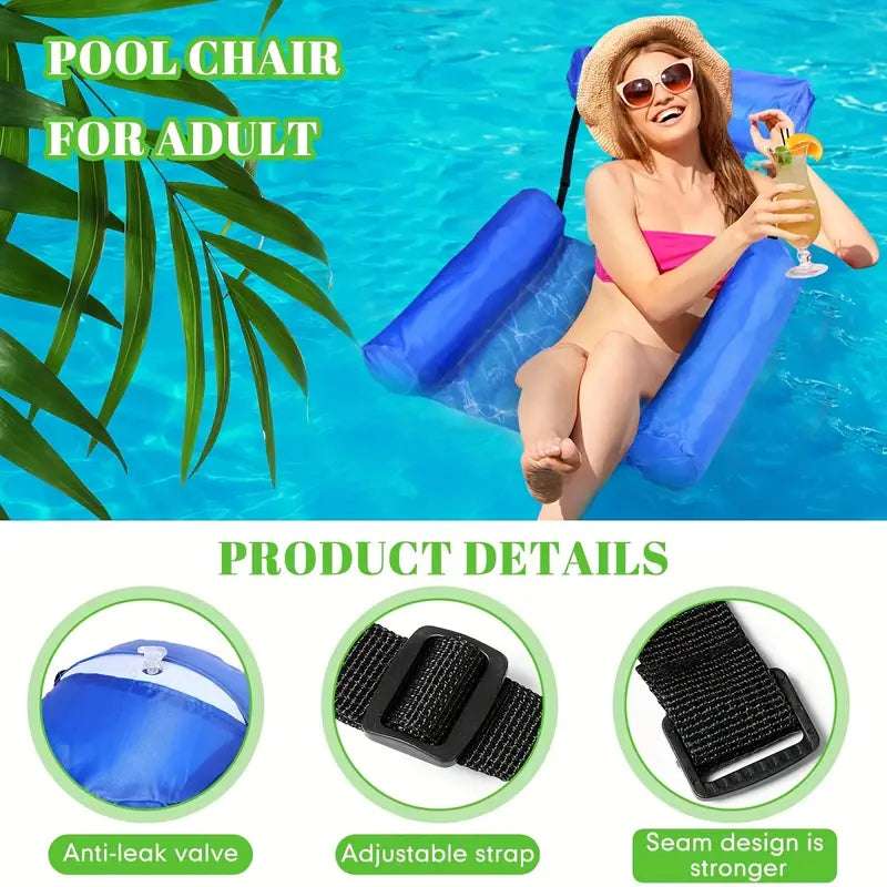 1pc Inflatable Pool Float Chair for Adults