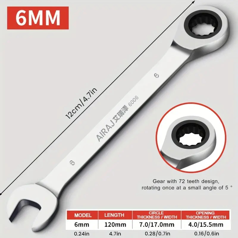 AIRAJ Universal Torx Wrench Adjustable Torque 6mm Ratchet Spanner - Little Tokyo SA