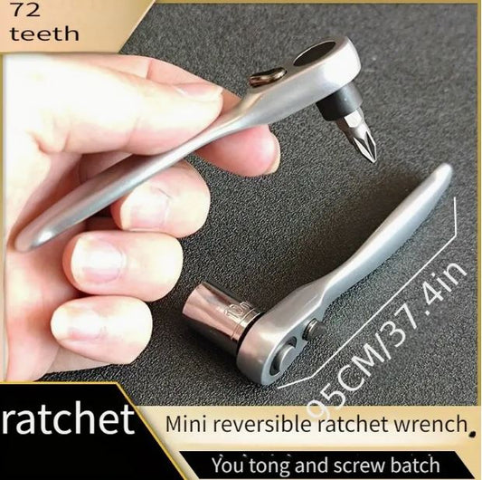 Compact Multi-Tool Ratchet Wrench - Carbon Steel, Dual-Direction - Little Tokyo SA