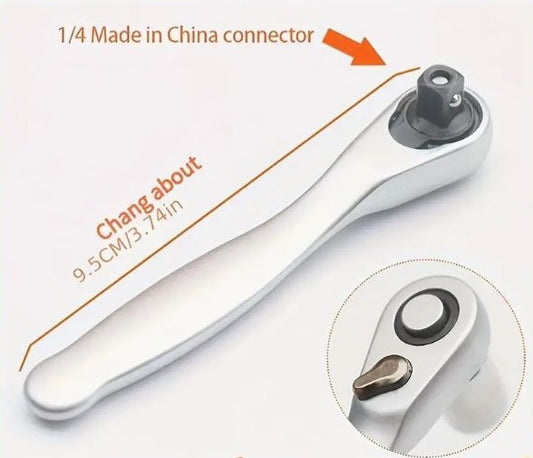 Compact Multi-Tool Ratchet Wrench - Carbon Steel, Dual-Direction - Little Tokyo SA