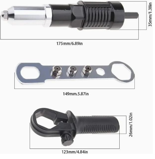 1 Set Riveting Tool Attachment for Electric Drill - Little Tokyo SA