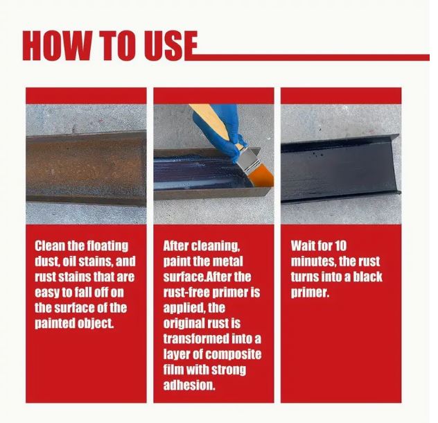 Rustproof Paint Easy-Apply Metallic Paint - Water-Based, Rust-Proofing & Iron Rust Remover for Maintenance