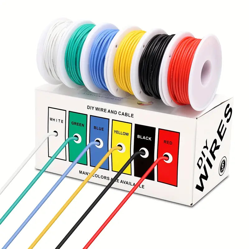 6pcs 60m 22AWG Silicone Wire Kit - Little Tokyo SA