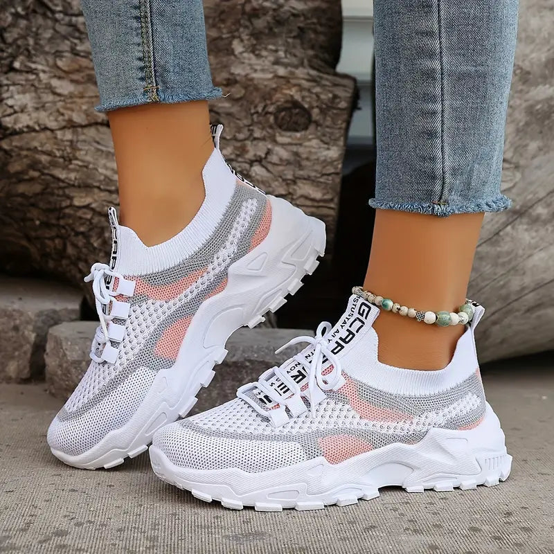 Trendy Colorblock Ladies Sneakers – Breathable & Comfortable - Little Tokyo SA