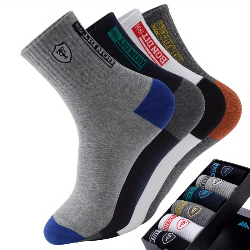 6 Pairs Mens Soft Cotton Blend Athletic Socks - Little Tokyo SA