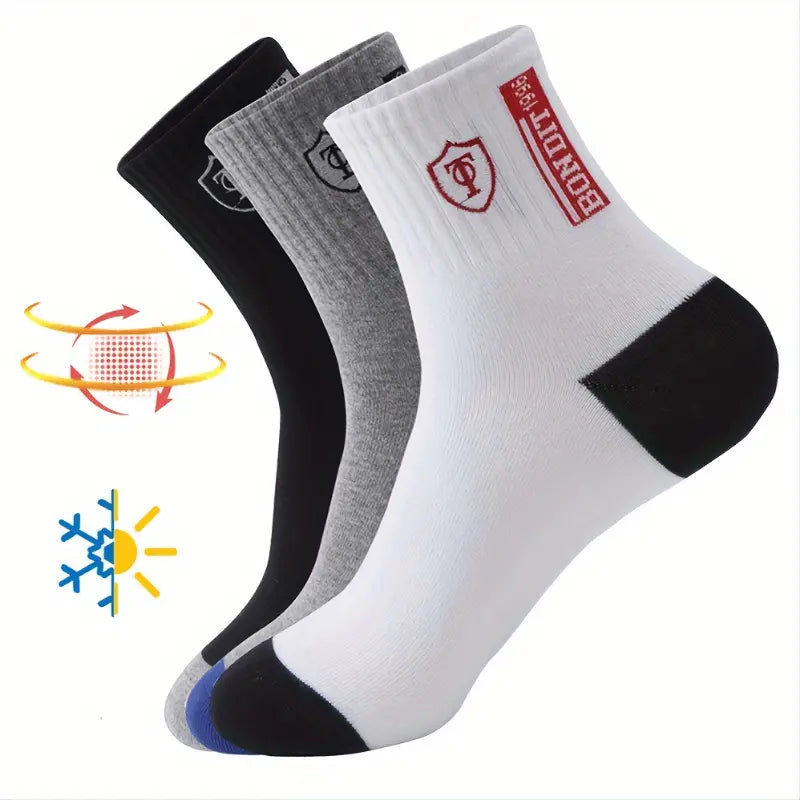 6 Pairs Mens Soft Cotton Blend Athletic Socks - Little Tokyo SA