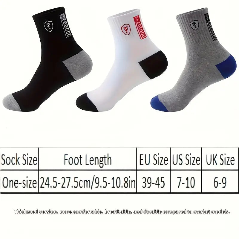 6 Pairs Mens Soft Cotton Blend Athletic Socks - Little Tokyo SA