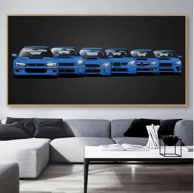 Unframed Subaru Model Canvas Poster Modern Art - Little Tokyo SA
