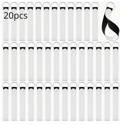 Sublimation Blanks 20pcs Polyester Wristlet Keychain Sublimation Blanks