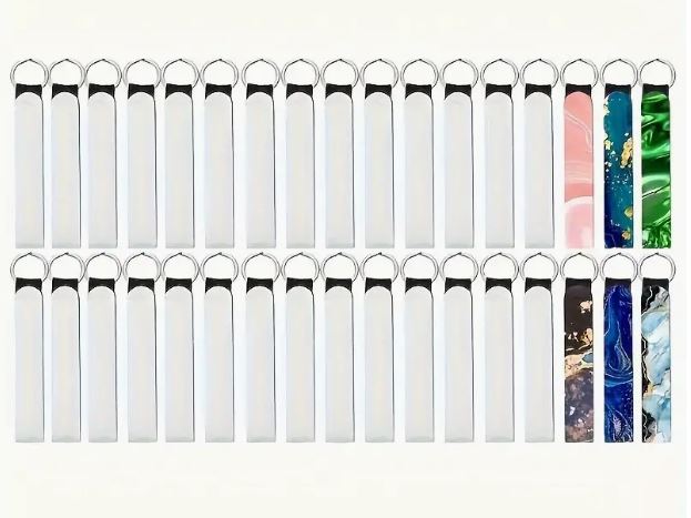 Sublimation Blanks 20pcs Polyester Wristlet Keychain Sublimation Blanks