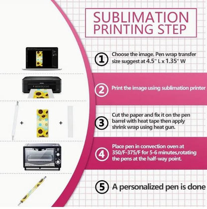 Sublimation Pens 1pcs Cupoita Sublimation Pen Blank No Clip With Shrink Wrap