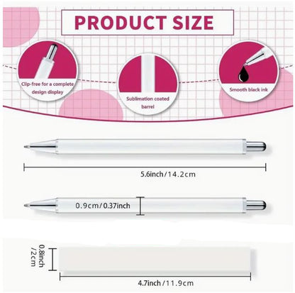 Sublimation Pens 1pcs Cupoita Sublimation Pen Blank No Clip With Shrink Wrap