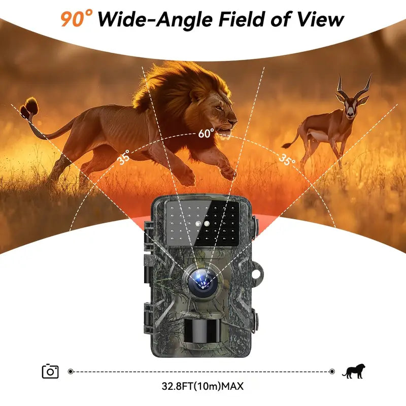 HOTU HD Trail Camera with 2-Inch Display, 16MP Wildlife Camouflage Camera - Little Tokyo SA
