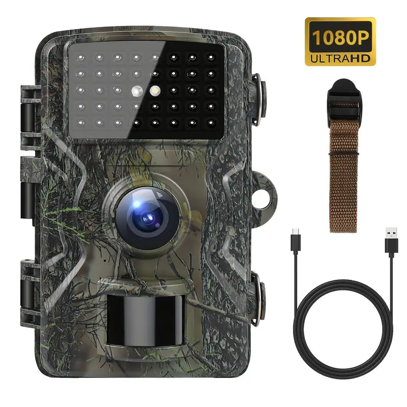 HOTU HD Trail Camera with 2-Inch Display, 16MP Wildlife Camouflage Camera - Little Tokyo SA
