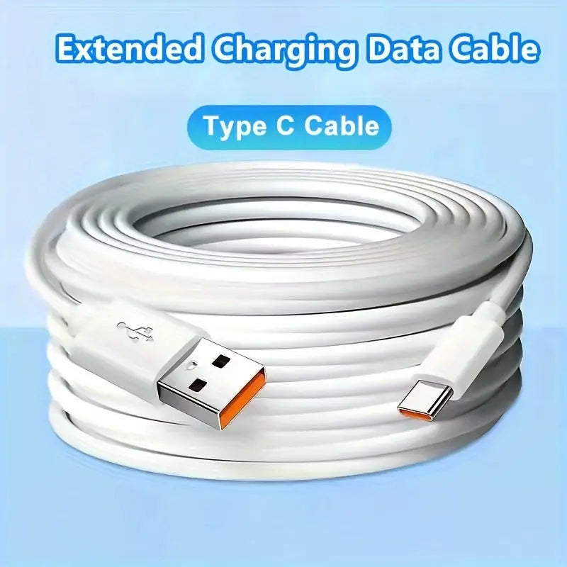 Extra Long 12Meter USB-C Fast Charging Cable for Samsung Galaxy S24 S23 S22 Xiaomi 13 Redmi Huawei Honor OPPO VIVO Oneplus - Little Tokyo SA