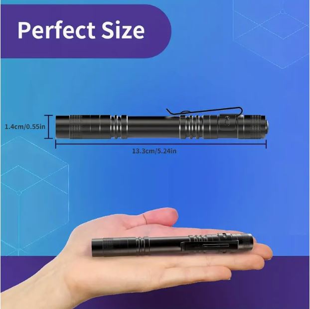 2-Piece Uv Black Light Flashlights With Clip - 395Nm - Little Tokyo SA