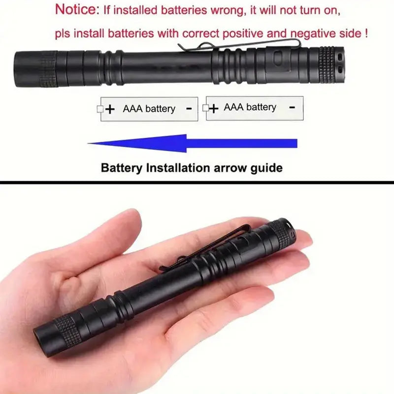 3-Piece Uv Black Light Flashlights With Clip - 395Nm - Little Tokyo SA