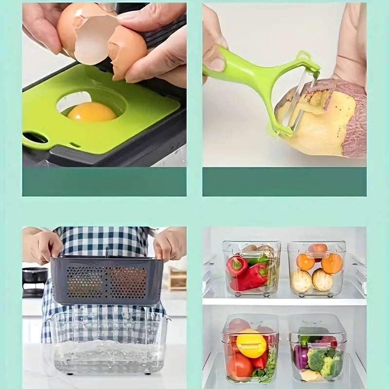 16Pc Combination Kitchen Vegetable Processing Kit