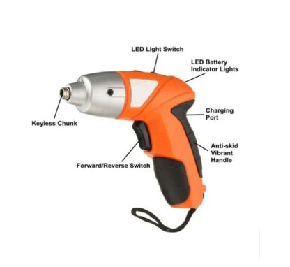 Electric Cordless Screwdriver Drill Set