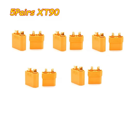 5 Pairs of XT90 Bullet Connectors